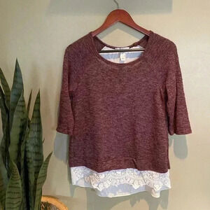 NOUVIDA WOMENS TOP WITH LACE